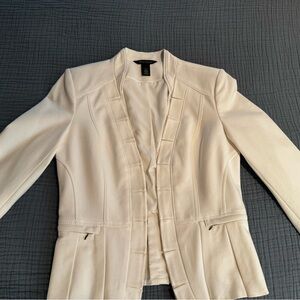 White House Black Market Cream Blazer